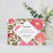 Carte de réception Bloom Flowers (Debout devant)