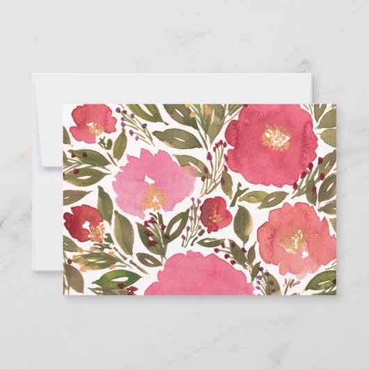 Carte de réception Bloom Flowers (Dos)