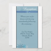 Carte de réception Blue Snowflake Winter 3.5x7 (Devant)