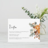 Carte de réception Boho Winter Wedding (Debout devant)
