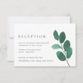 Carte de réception botanique en relief | Emerald (Devant)