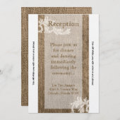 Carte de réception Burap Lace Monogramme Pays (Devant / Derrière)