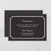 Carte de réception / Carte de complément d'éléganc (Devant / Derrière)