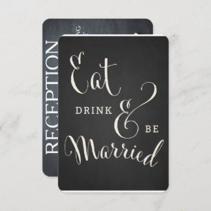 Carte de réception Chalkboard Forever & Always