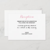 Carte de réception chic (Devant / Derrière)