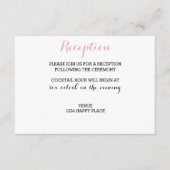 Carte de réception chic (Devant)