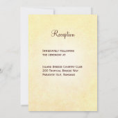 Carte de réception Cœur gravé dans le sable (Dos)