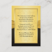 Carte de réception Coeurs en or et en noir (Dos)