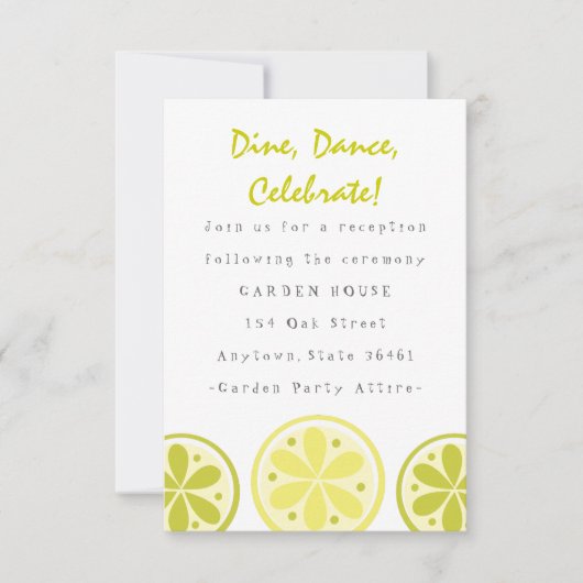 Carte de réception d'agrume (Devant)