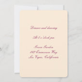 Carte de réception de bocaux de fleurs roses (Dos)