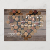 Carte de réception de bouchon de vin rustique (Devant)