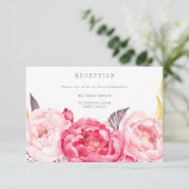 Carte de réception de bouquet anglais aquarelle ro (Debout devant)