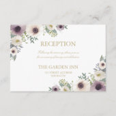 Carte de réception de bouquet d'anémone (Devant)