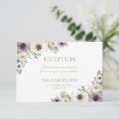 Carte de réception de bouquet d'anémone (Debout devant)