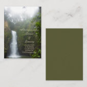 Carte de réception de cascade (Devant / Derrière)