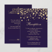 Carte de réception de confettis à effet doré (Devant / Derrière)