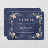 Carte de réception de couleur modifiable Floral Be (Devant / Derrière)