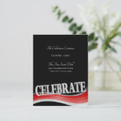 Carte de réception de la vague en acier rouge (Debout devant)