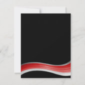 Carte de réception de la vague en acier rouge (Dos)