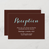 Carte de réception de mariage (Devant / Derrière)