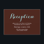 Carte de réception de mariage<br><div class="desc">Carte de réception de mariage élégante et chic.</div>