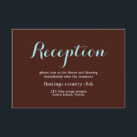 Carte de réception de mariage<br><div class="desc">Carte de réception de mariage élégante et chic.</div>