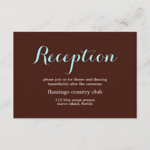 Carte de réception de mariage
