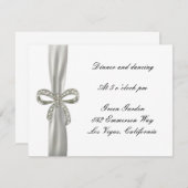 Carte de réception de mariage à arc diamant (Devant / Derrière)