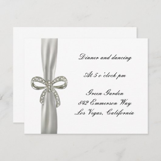 Carte de réception de mariage à arc diamant (Devant / Derrière)