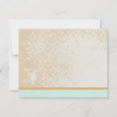 Carte de réception de mariage à cage à oiseaux vin (Dos)