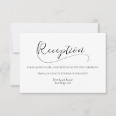 Carte de réception de mariage à calligraphie éléga (Devant)