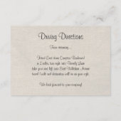 Carte de réception de mariage à la plage Sand Doll (Dos)