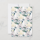 Carte de réception de mariage à l'aquarelle Blooms (Dos)