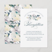 Carte de réception de mariage à l'aquarelle Blooms (Devant / Derrière)