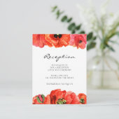 Carte de réception de mariage à l'aquarelle coquel (Debout devant)