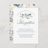 Carte de réception de mariage à l'aquarelle Fleurs (Devant / Derrière)