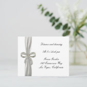 Carte de réception de mariage à l'arc diamant (Debout devant)