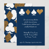Carte de réception de mariage à Las Vegas avec or (Devant / Derrière)