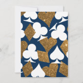 Carte de réception de mariage à Las Vegas avec or (Dos)