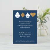 Carte de réception de mariage à Las Vegas bleu mar (Debout devant)