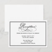 Carte de réception de mariage à l'écriture royale  (Devant / Derrière)