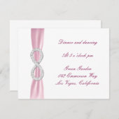 Carte de réception de mariage à l'infini de diaman (Devant / Derrière)