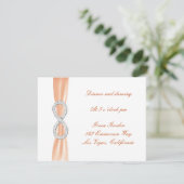 Carte de réception de mariage à l'infini en diaman (Debout devant)