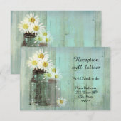 Carte de réception de mariage à pot Mason rustique (Devant / Derrière)