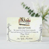 Carte de réception de mariage Alice au pays des me (Debout devant)