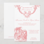 Carte de réception de mariage Alice aux Pays des M (Devant / Derrière)
