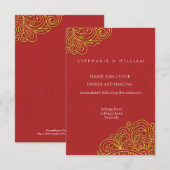 Carte de réception de mariage Asian Swirl (Devant / Derrière)