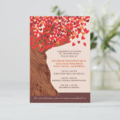 Carte de réception de mariage au chêne d'amour d'a (Debout devant)
