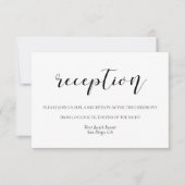 Carte de réception de mariage au design élégant (Devant)