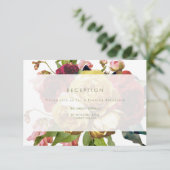 Carte de réception de mariage au jardin anglais (Debout devant)